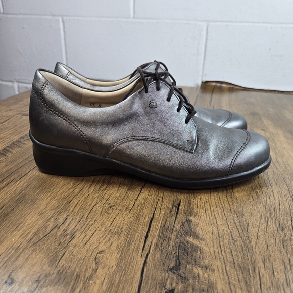 Finn Comfort Rosario Pewter Leather Walking Shoes - Picture 13 of 13